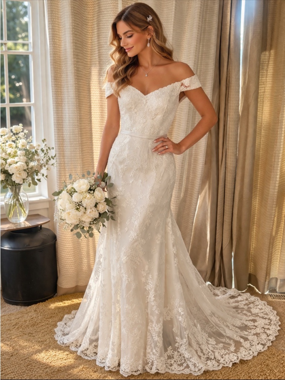 JJs House Ivory Bridal Gown with Branded Tags size 10
